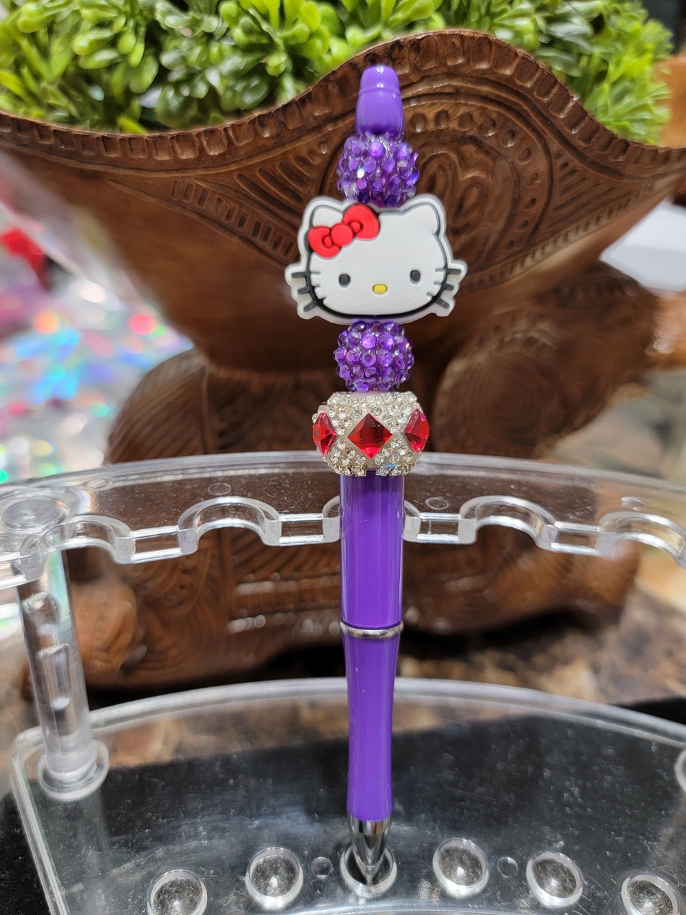 Hello Kitty Purple Jeweled Ballpoint Pen
